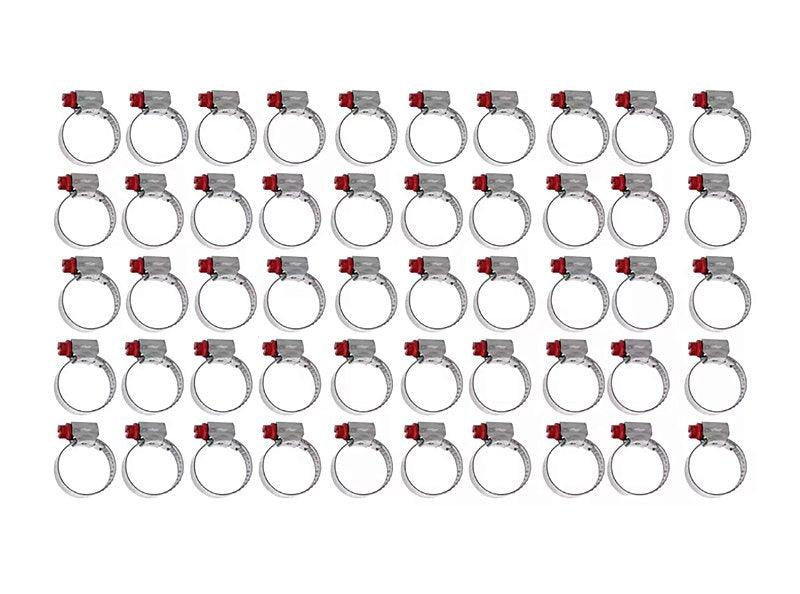 Kit Abraçadeiras 50 Peças Micro Carbono 25 - 38 Marca Suprens - Paraiso das Mangueiras