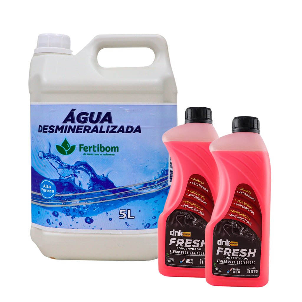 Kit Agua Desmineralizada Aditivo Concentrado Dnk Radiador Arrefecimento