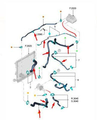 Kit Mangueira Arrefecimento Ranger 3.2 2012/... S/Ar Quente - Paraiso das Mangueiras