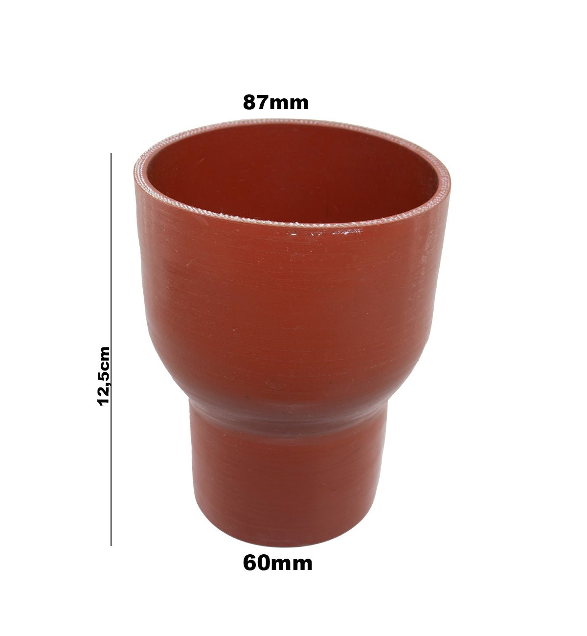 Mangueira Adaptação Intercooler Redução 87mm X 61mm X 12cm - Paraiso das Mangueiras