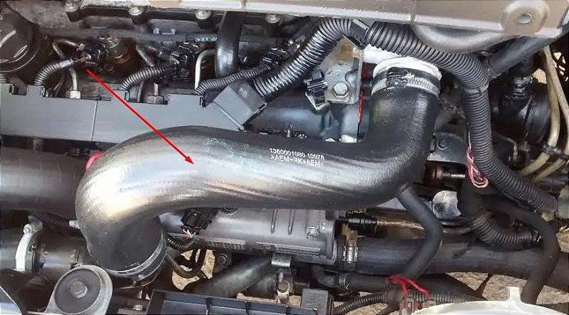 Mangueira Entrada Intercooler Ducato 2.3 16v 2010 1360001080 - Paraiso das Mangueiras