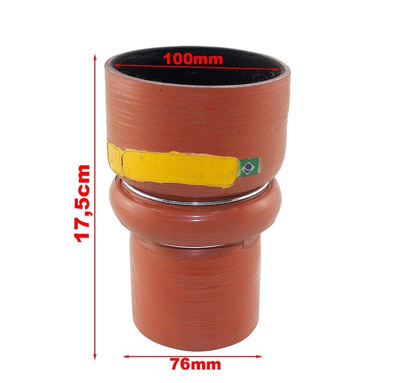 Mangueira Intercooler Adaptação 76mm X 100mm Siliconada Imagem secundária do produto