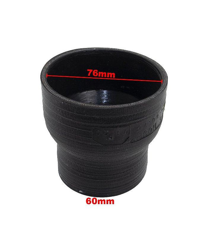 Mangueira Intercooler Adaptação 76mm X 60mm Siliconada - Paraiso das Mangueiras