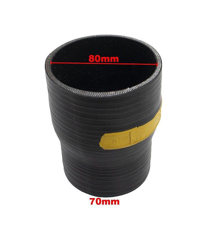 Mangueira Intercooler Adaptação 80mm X 70mm Siliconada - Paraiso das Mangueiras