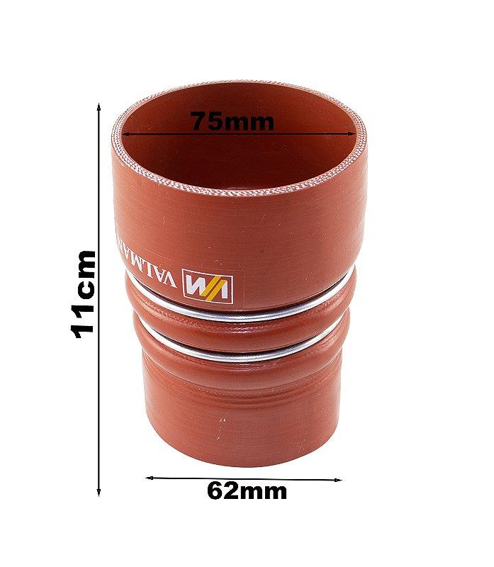 Mangueira Intercooler Adaptação Silicone 75mm x 62mm - Paraiso das Mangueiras