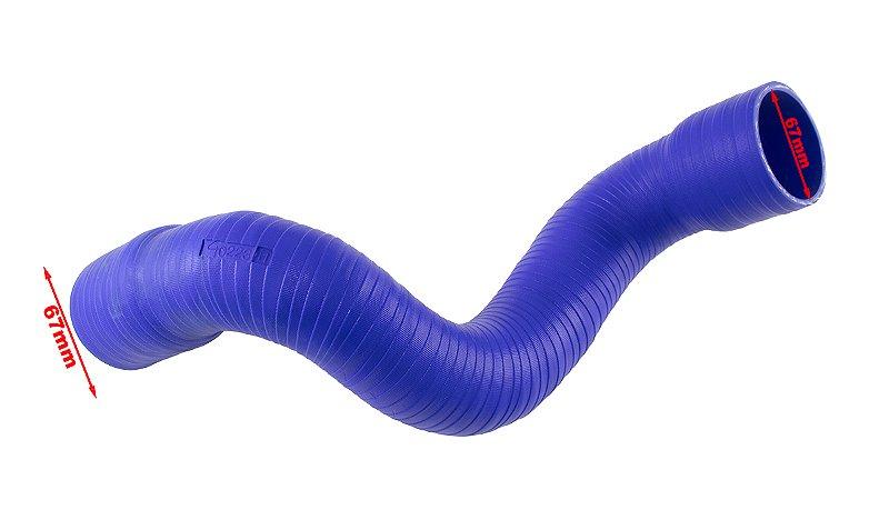 Mangueira Intercooler Troller 3.0 2006/2012 Siliconada Azul - Paraiso das Mangueiras Imagem principal do produto