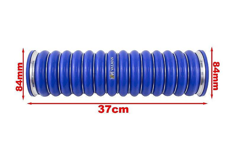 Mangueira Intercooler Volvo Fh Nh Azul 13 Anéis 84x370mm Imagem secundária do produto
