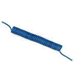 Mangueira Pneumática Espiral Pu 8mm X 5m Tsc Tubo Azul Compressor Ar
