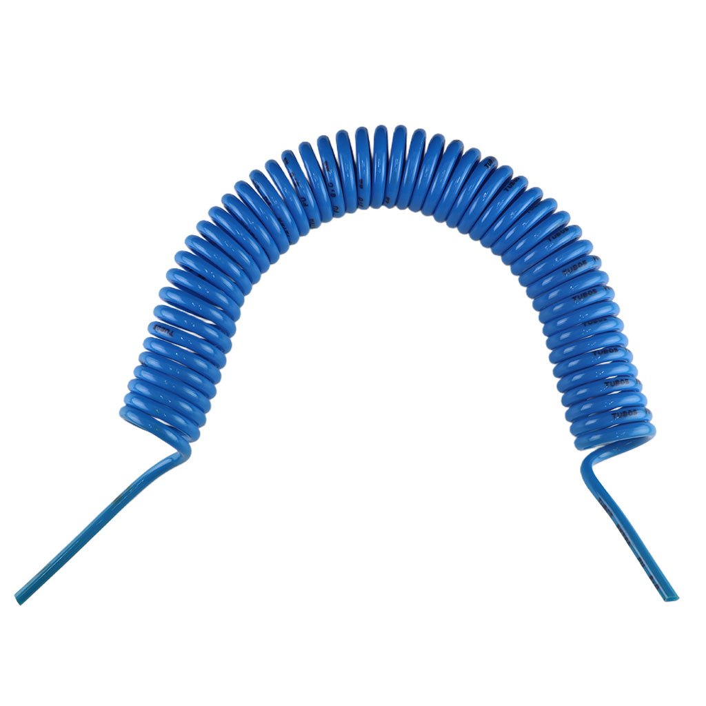 Mangueira Pneumática Espiral Pu 8mm X 7m Tsc Tubo Azul