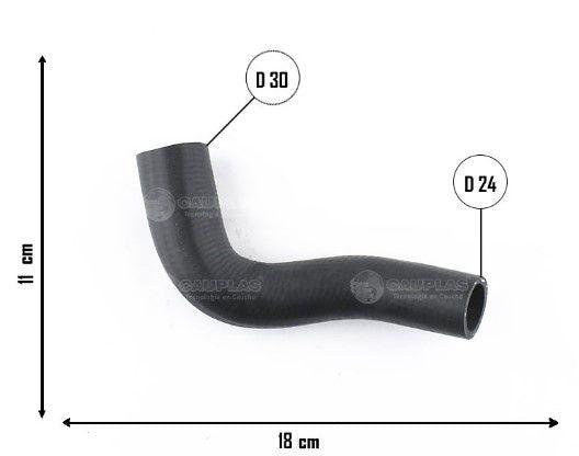 Mangueira Radiador Arrefecimento Adaptção 30 X 24mm - Paraiso das Mangueiras