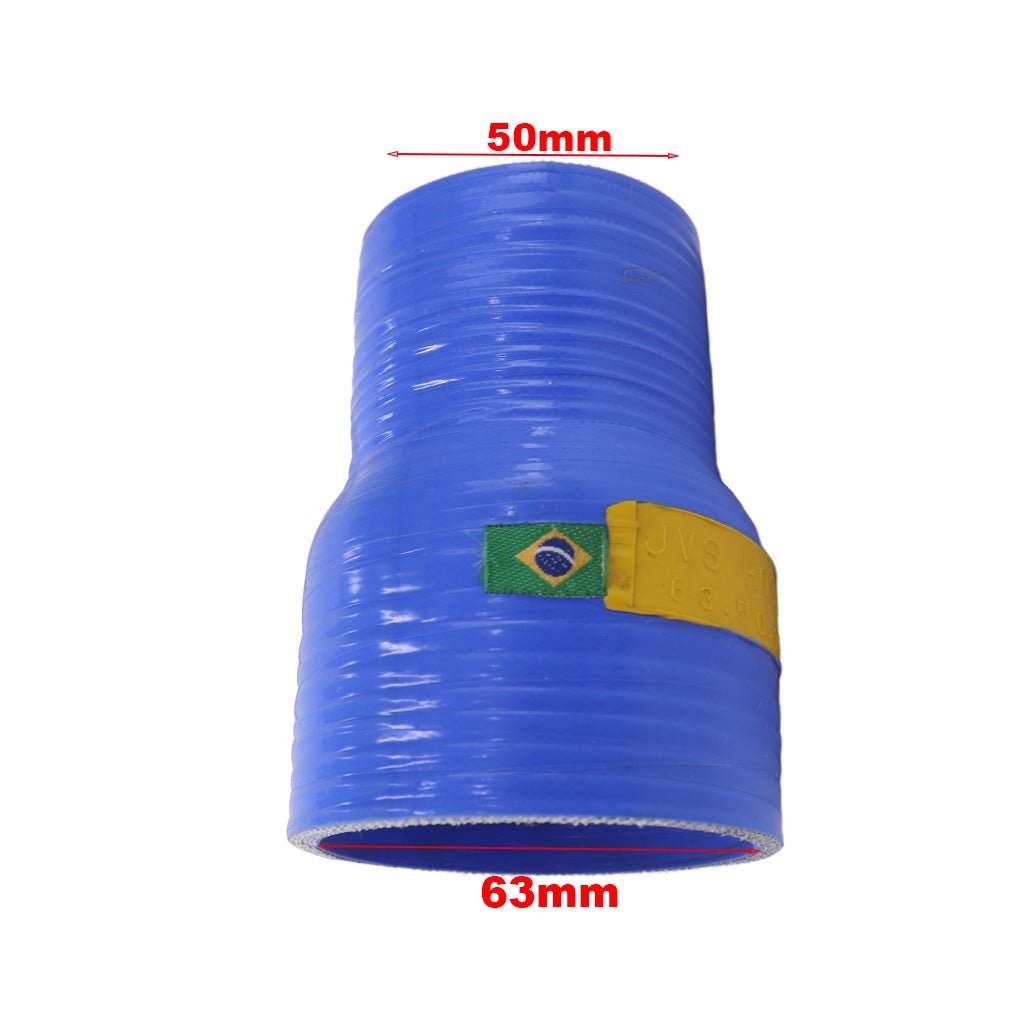 Mangueira Redução Intercooler 63 X 50 Mm Adaptação Silicone Azul