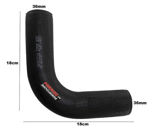 Mangueira Superior Radiador Cotovelo 36mm 18cmX18cm - Paraiso das Mangueiras