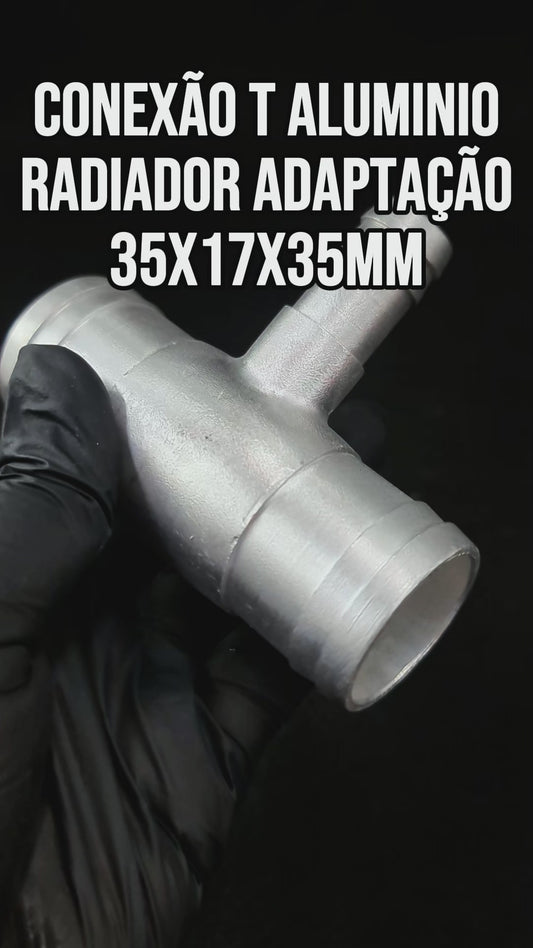 Conexão T Aluminio Radiador Adaptação 35X17X35mm Universal
