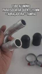 Tubo U Adaptador Isolar Ar Quente 19mm Universal + 2 Tampao