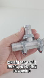 Conexão T Adaptação Emenda 19x19x19mm Em Alumínio