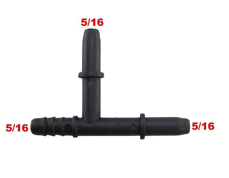 Quick Conector 5/16 3 Saídas Preto Universal - Paraiso das Mangueiras Imagem principal do produto