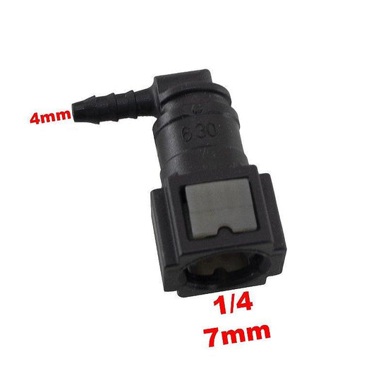 Quick Conector 90 Graus 1/4 X 4mm Universal - Paraiso das Mangueiras