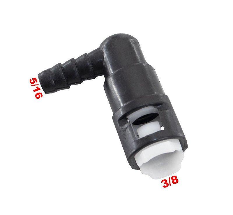 Quick Conector 90 Graus 3/8 X 5/16 Universal - Paraiso das Mangueiras Imagem principal do produto