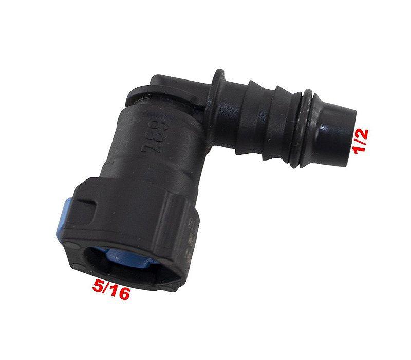 Quick Conector 90 Graus 5/16 X 1/2 Universal - Paraiso das Mangueiras Imagem principal do produto