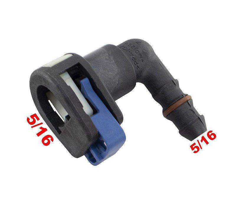 Quick Conector 90 Graus 5/16 X 5/16 Universal - Paraiso das Mangueiras Imagem principal do produto