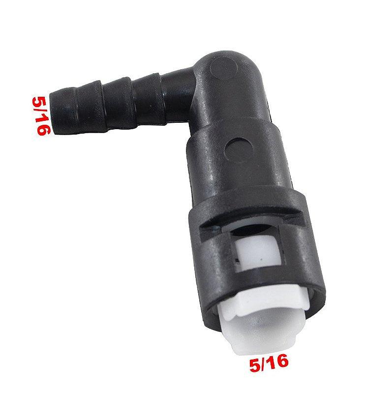 Quick Conector 90 Graus 5/16 X 5/16 Universal - Paraiso das Mangueiras Imagem principal do produto