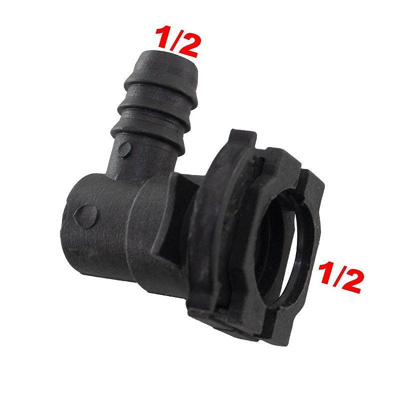 Quick Conector 90 Graus Compacto 1/2 X 1/2 Universal - Paraiso das Mangueiras Imagem principal do produto