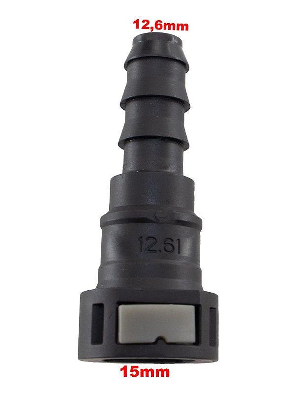Quick Conector Reto 15mm X 12,6mm - Paraiso das Mangueiras