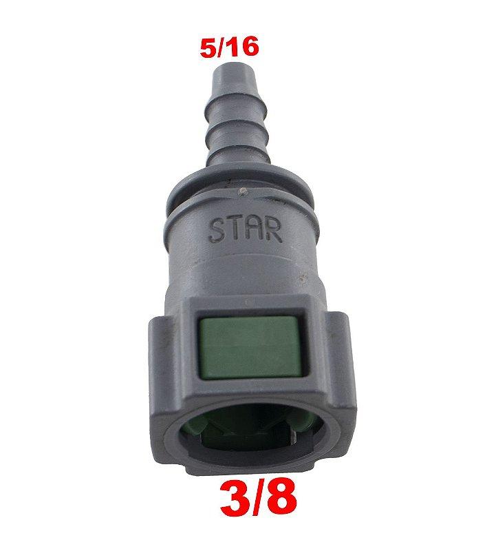 Quick Conector Reto Click 3/8 X 5/16 Universal - Paraiso das Mangueiras