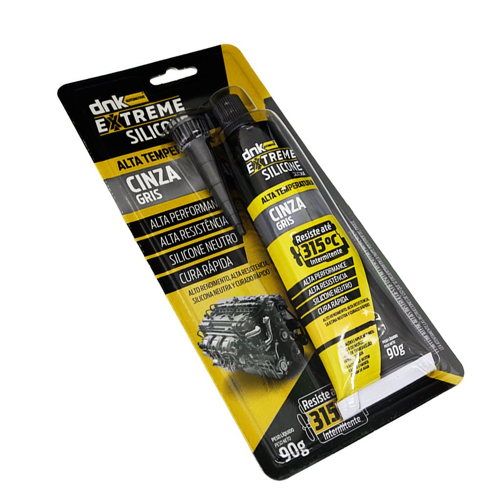 Silicone Alta Temperatura Cinza Dnk Extreme 90g Adesivo Cola