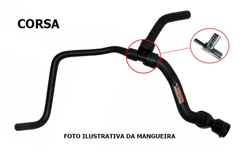 Tubo Adaptação Mangueira Ar Quente Celta Corsa Onix Prisma + Abraçadeiras - Paraiso das Mangueiras