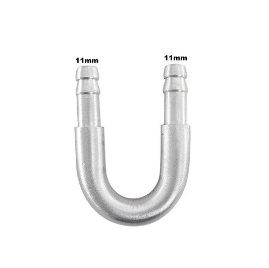 Tubo Aluminio em U Mangueira 3/8 10mm adaptador Universal - Paraiso das Mangueiras