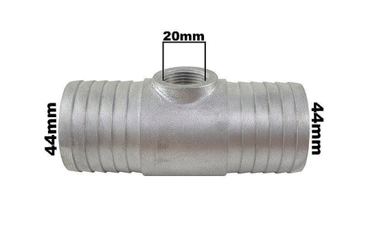 Tubo Conexão Cebolão Alumínio Adaptação 44mm Universal - Paraiso das Mangueiras