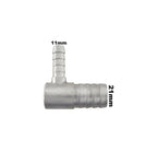 Tubo Cotovelo 90 Graus Com Redução De 3/4 Para 3/8 Aluminio - Paraiso das Mangueiras