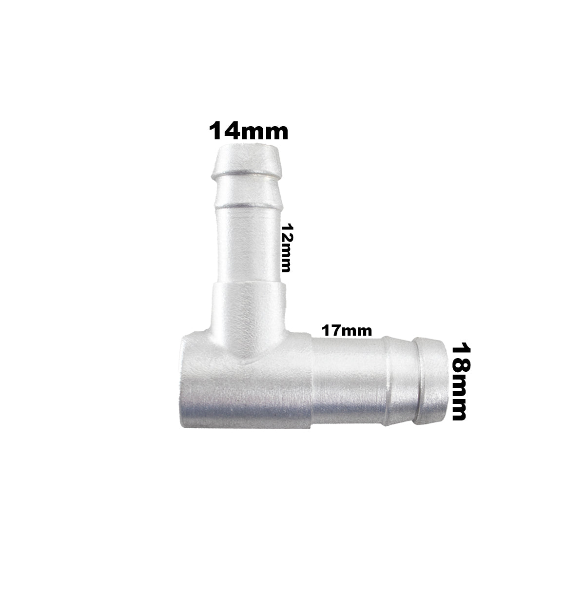 Tubo Cotovelo 90 Graus Com Redução De 5/8 Para 1/2 Aluminio - Paraiso das Mangueiras