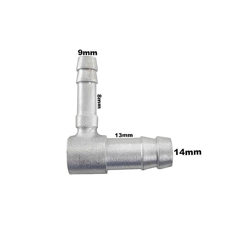 Tubo Cotovelo Adaptação Aluminio Mangueira 1/2 para 5/16 - Paraiso das Mangueiras Imagem principal do produto
