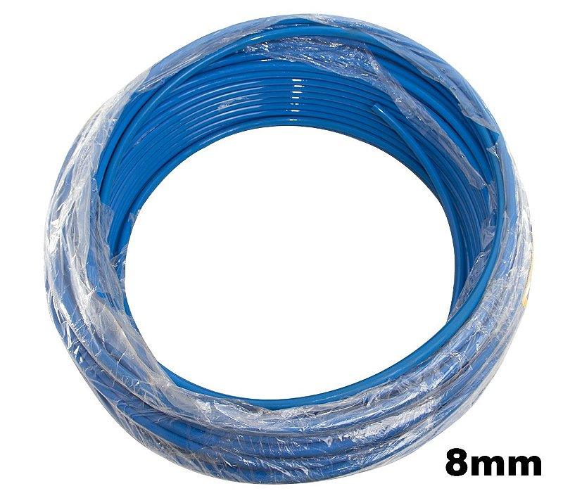 Tubo Pu Poliuretano 8,0mmX1,25mm Azul Universal - Paraiso das Mangueiras