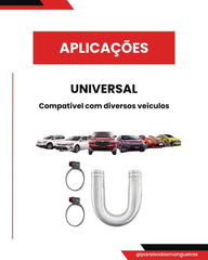 Tubo U Adaptador Para Isolar Ar Quente 19mm Unirversal + Abraçadeiras - Paraiso das Mangueiras