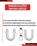 Tubo U Adaptador Para Isolar Ar Quente 19mm Unirversal + Abraçadeiras - Paraiso das Mangueiras