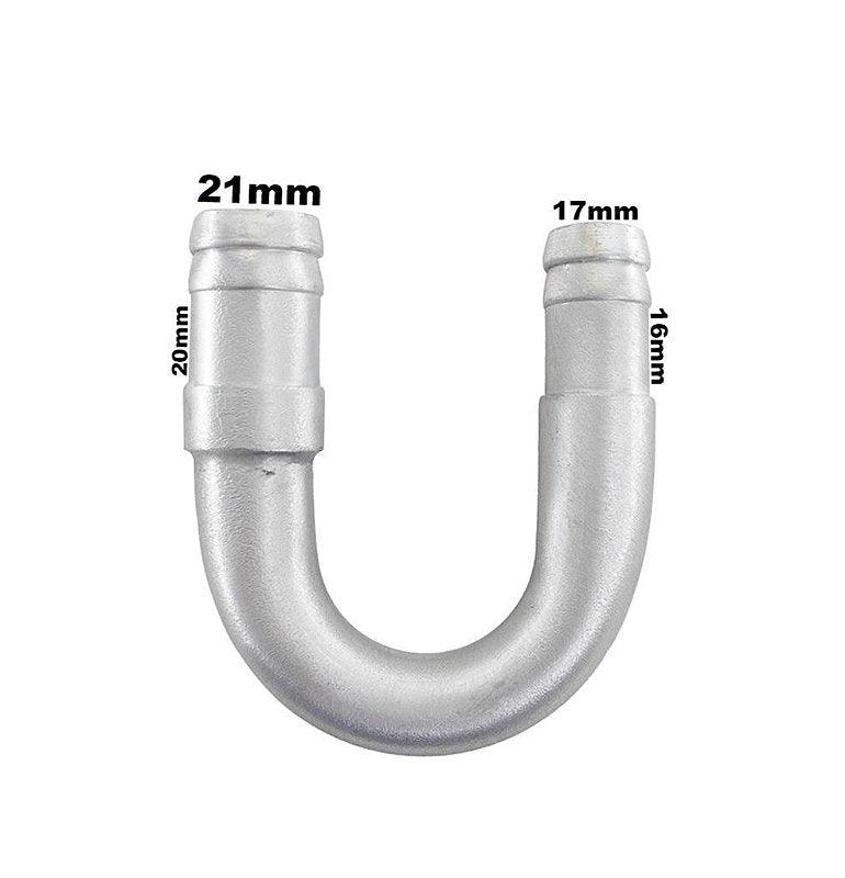 Tubo U Conexão Ar Quente Clio Kangoo 19mm Para 16mm - Paraiso das Mangueiras Imagem principal do produto