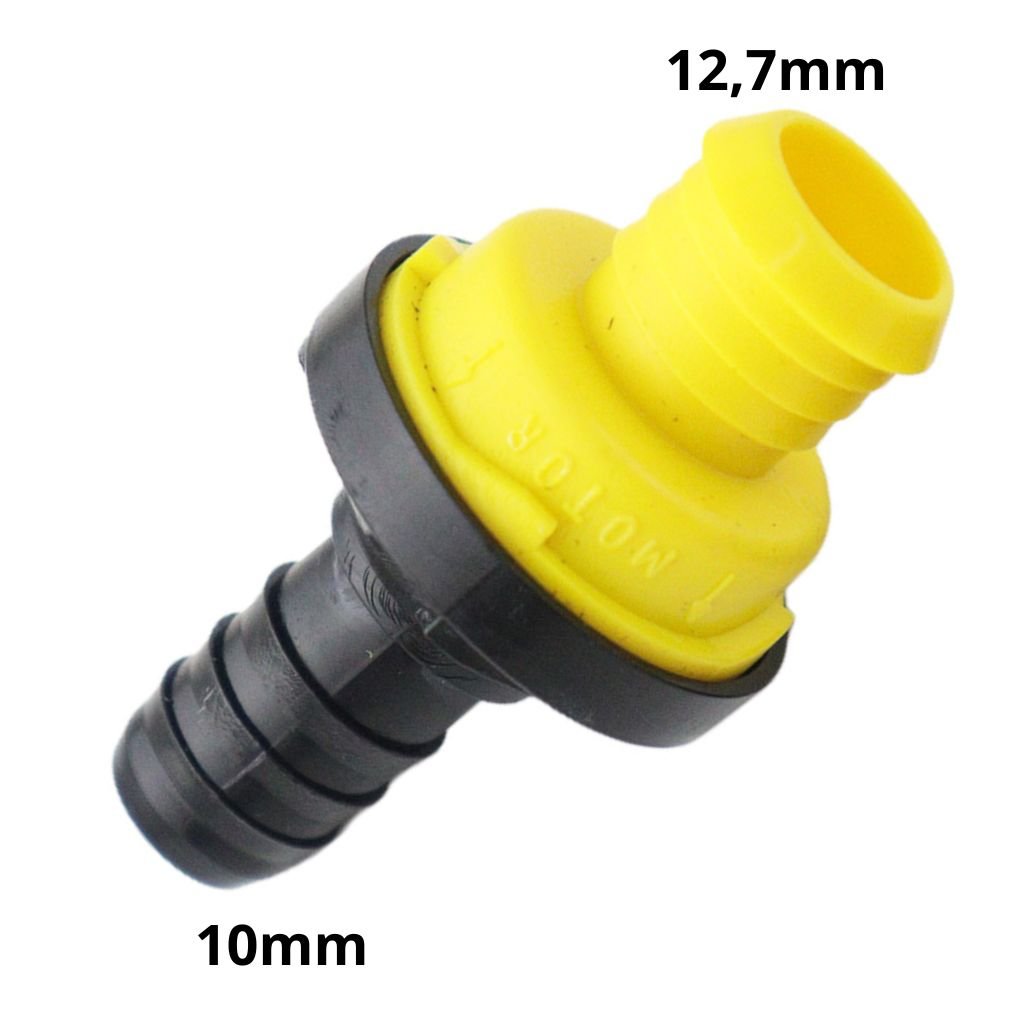 Válvula Hidrovacuo 180º Para Tubo 12,7mm Com Borracha